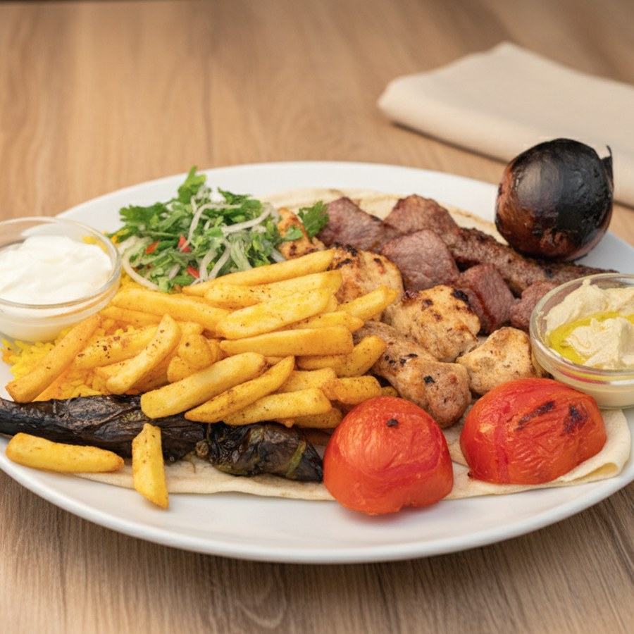 Gemischter Grillteller im Zitadelle Restaurant